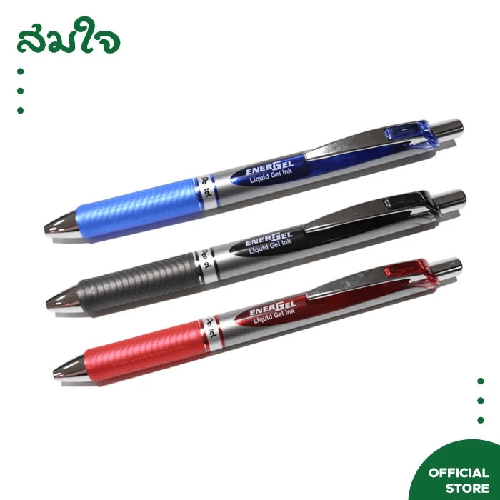 ปากกา ENERGEL PENTEL แบบกด 1.0 BL80 สีแดง_2